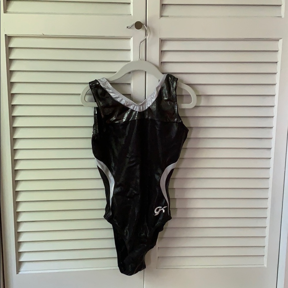Shiny Black Gymnastics Leotard